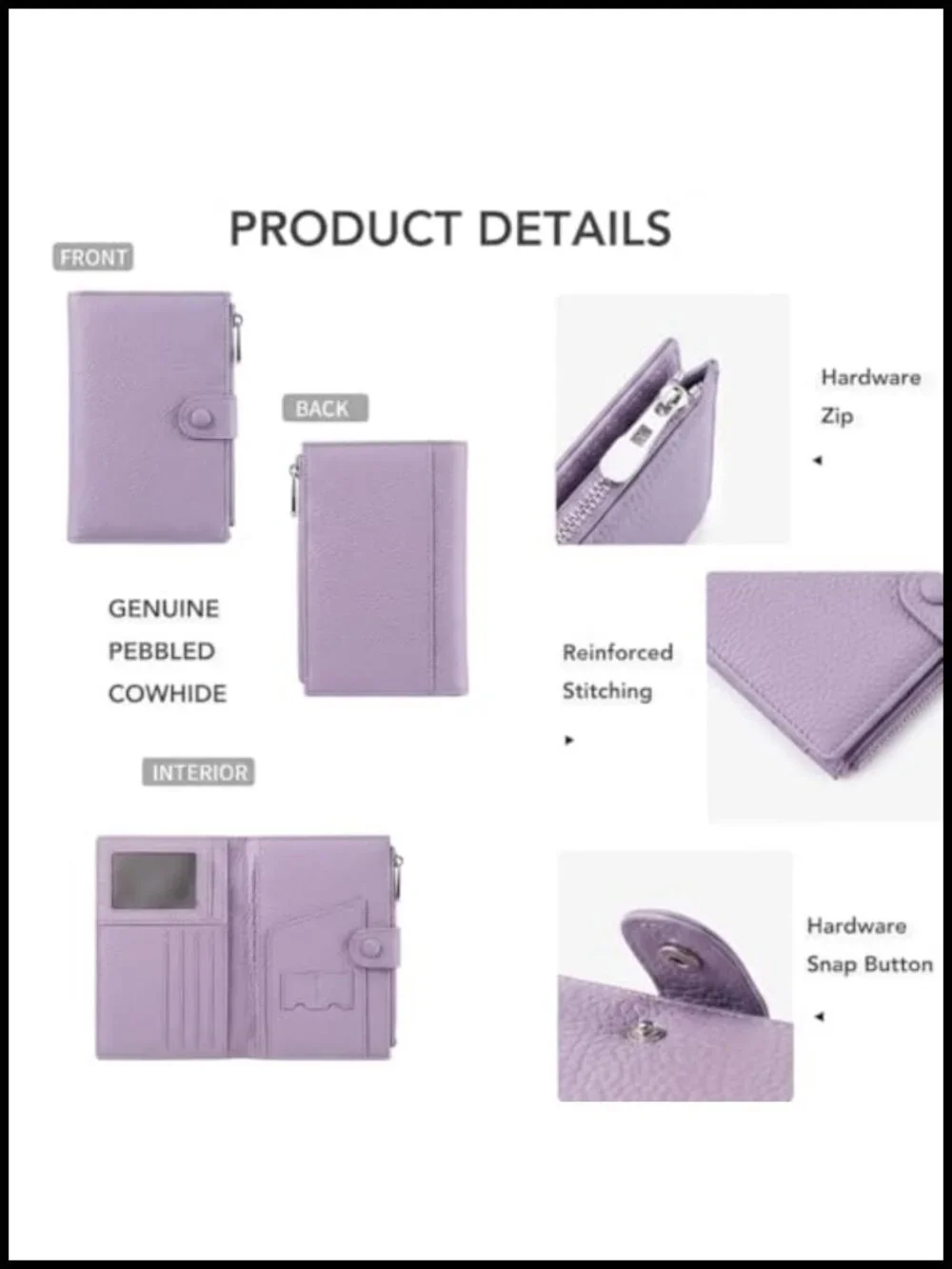 Genuine Leather RFID Blocking Passport Wallet, Travel Organizer with Card